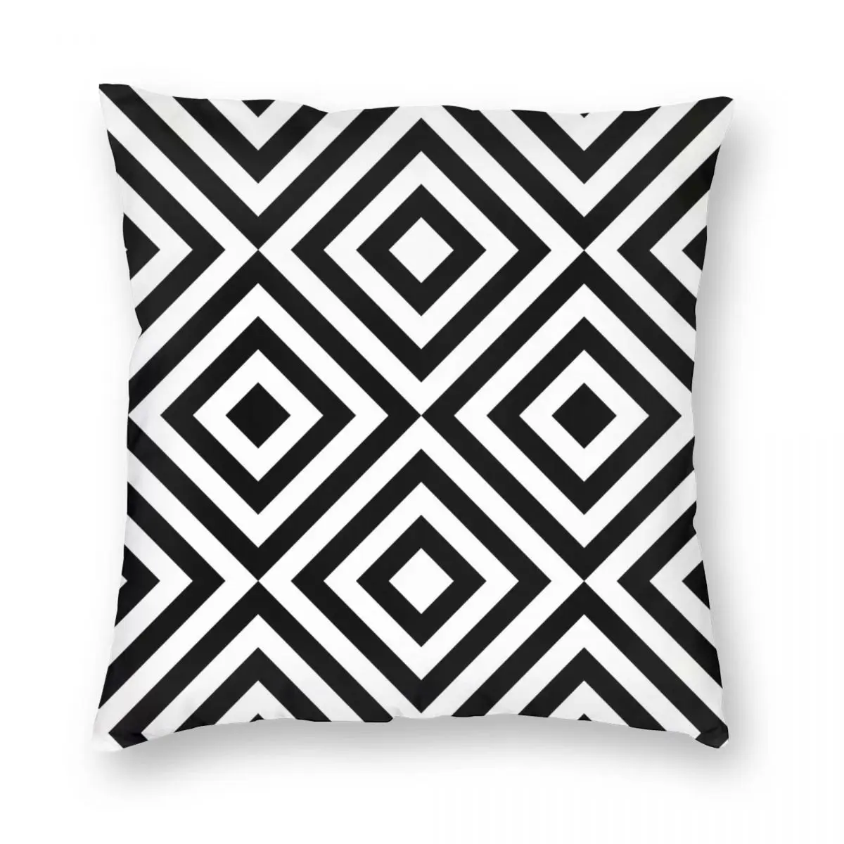 Геометрический черно-белый чехол для подушки полиэстеровый льняной бархатный