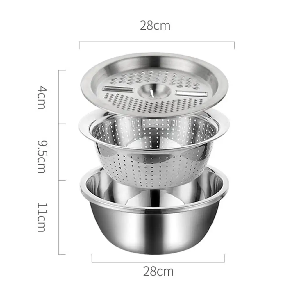 

Multi-function Grater Basin Basket Kitchen Cheese Grater With Stainless Steel Drain Basin For Vegetable Cutter Kitchen Tools