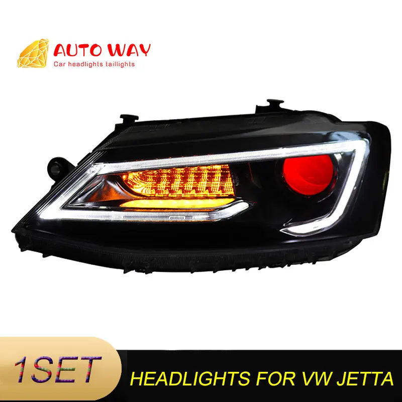 

Car stying Case For VW Jetta 2011-2018 Jetta mk6 mk7 Headlights Fog Light Day Running Light DRL H7 LED Bi Xenon Bulb Car