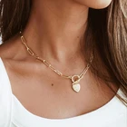 Женское ожерелье с подвеской в виде сердца и кулона, из стерлингового серебра 925 пробы, ключицы ожерелья цепи