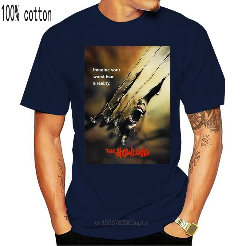 

Новинка, белая футболка The Howling, Постер всех размеров S...3XL, брендовая Хлопковая мужская одежда, мужская облегающая футболка, однотонная