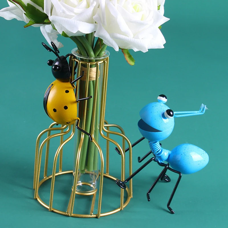 4PCS Colorful Cute Garden Art Metal Sculpture Ant Ornament Insect For Hanging Wall Lawn Decor Indoor Outdoor | Дом и сад