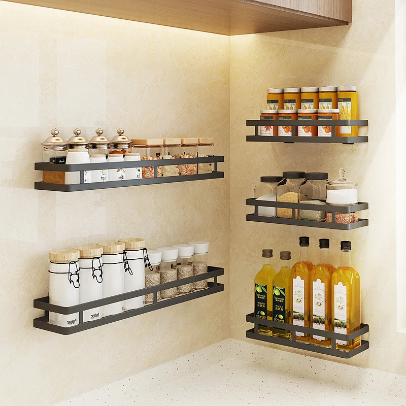 Настенная Подставка для хранения кухонная приправа из нержавеющей стали полка
