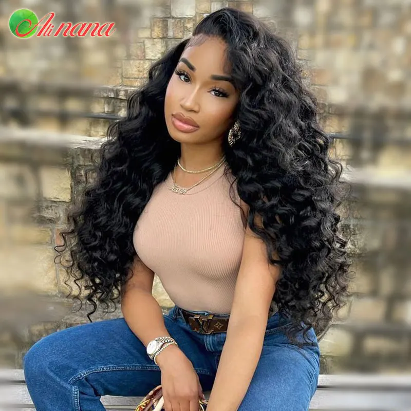 Парики из натуральных волос на шнурке 13X 4 перуанские глубокие кудрявые