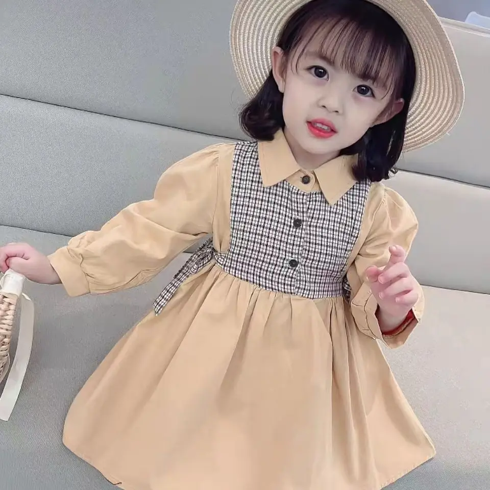 

Spring and Autumn 2021 new Korean girl long-sleeved dress P5448