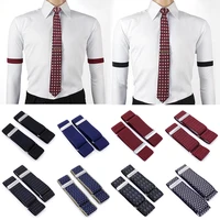 1pair shirt sleeve elastic armband holder women men adjustable arm cuffs bands clothing accessories