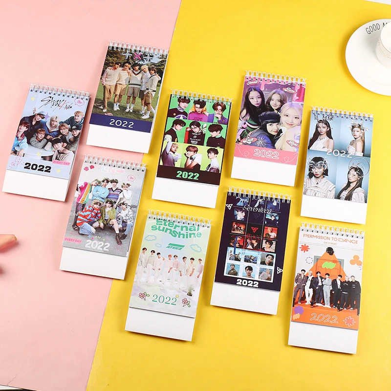

KPOP 2022 Calendar NCT Seventeen Straykids Ateez Aespa Twice ENHYPEN Album Figure Photo Calendar Desk Decoration P85