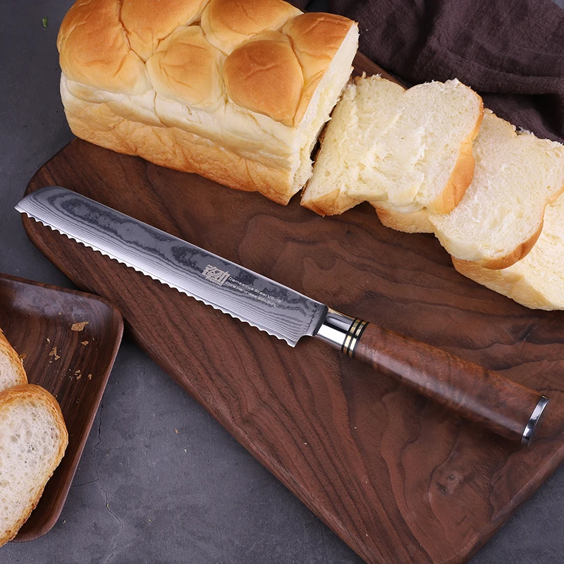 FINDKING Дамасские кухонные ножи Набор шеф повара Santoku нарезка хлеба утилита