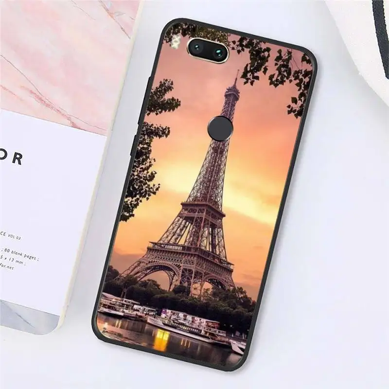 

Eiffel Tower fashion pattern Phone Cases For Xiaomi Redmi note 7 8 9 t k30 max3 9 s 10 pro lite Luxury brand shell funda coque