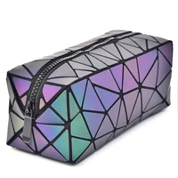 Geometric Luminous Woman Fashion Cosmetic Case Top Handel Bag