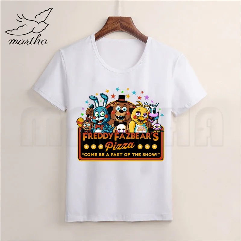 Забавная футболка с рисунком пять ночей Фредди для маленьких мальчиков и девочек