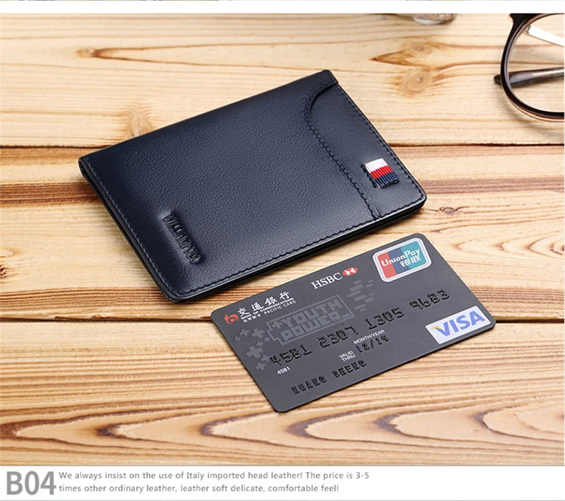 2021 new first layer cowhide mini wallet men's ultra-thin bimodal multi-card holder elegant and convenient multi-function wallet