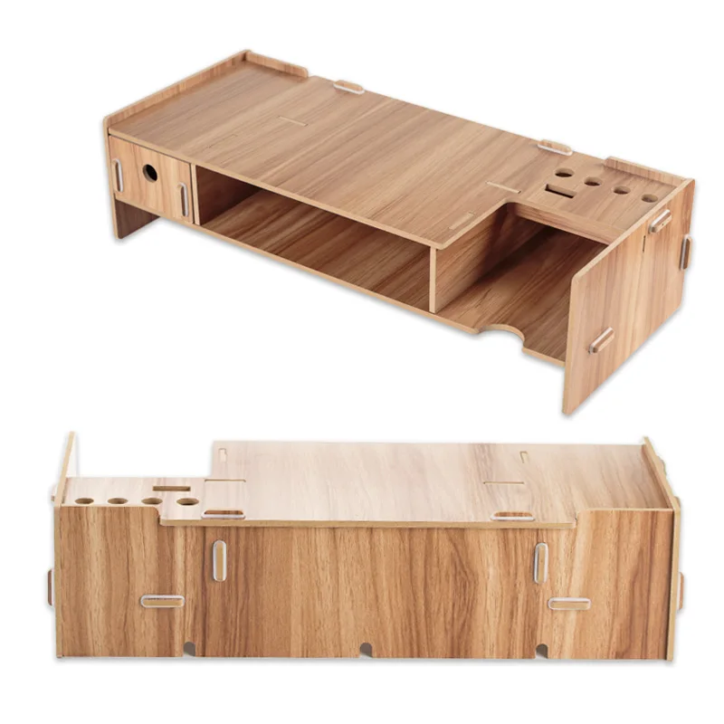 Подставка под ноутбук с деревянным монитором органайзер для стола и компьютера