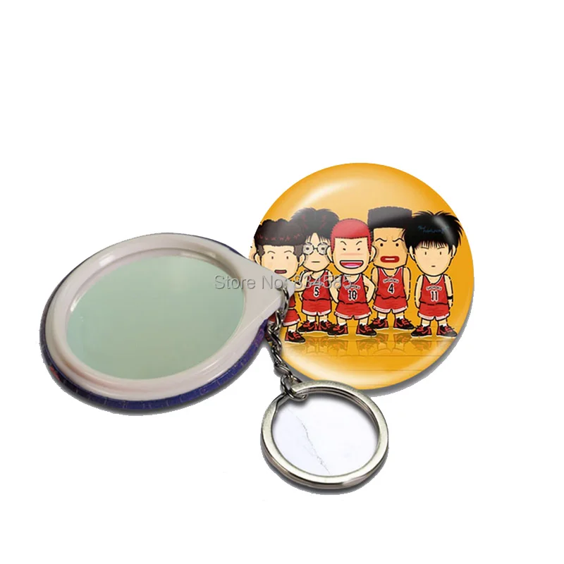 Anime TouHou Project Keychain Hakurei Reimu Cartoon Keyring with Makeup Mirrors for Backpack/Bag Accessories or Collection |