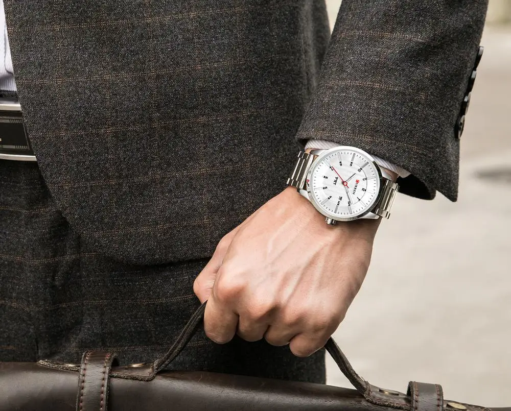 Мужские часы CURREN 8316 водонепроницаемые кварцевые со стальным ремешком мужские с