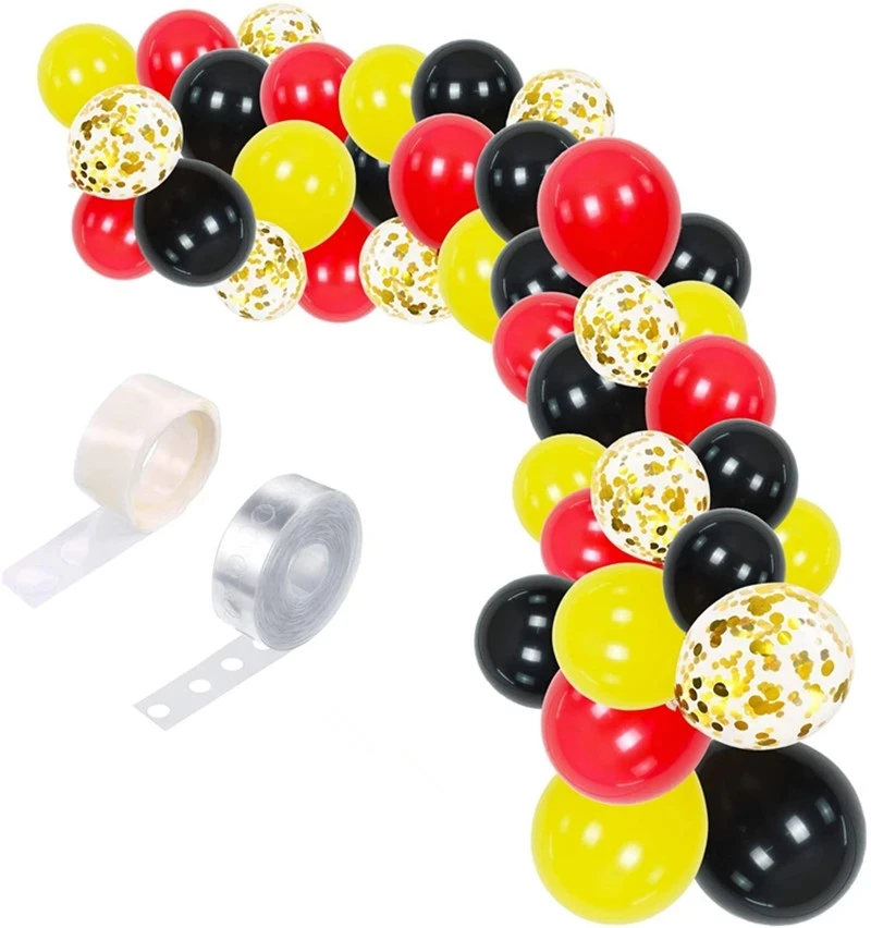 

102pcs DIY Balloon Garland Arch Kit Black Red Yellow Latex Balloons for Kids Birthday Party Decorations Baby Shower Gifts Globos