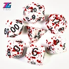 Многогранные игральные кости TRPG DND 7 шт.компл. D4 D6 D8 D10 D12 D20, многосторонние для настольной игры