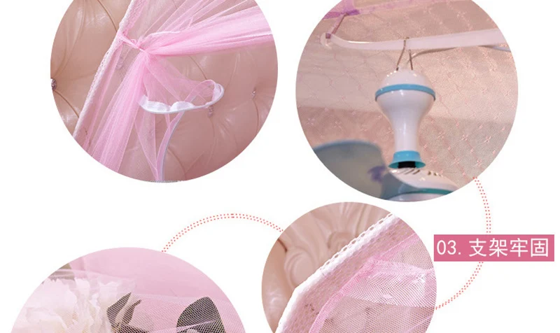 King/queen размер Лето Би-расставание Складная сетка насекомое кровать монгольская юрта Москитная балдахин над кроватью навес купольная палатка