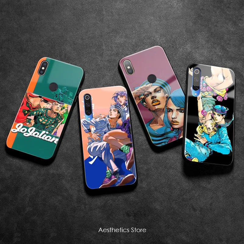 JOJO Part 8 JoJolion poster Soft silicone glass Phone Case cover shell for Xiaomi Mi 8 9 SE Mix 2 2s 3 RedMi Note 5 6 7 8 9 Pro