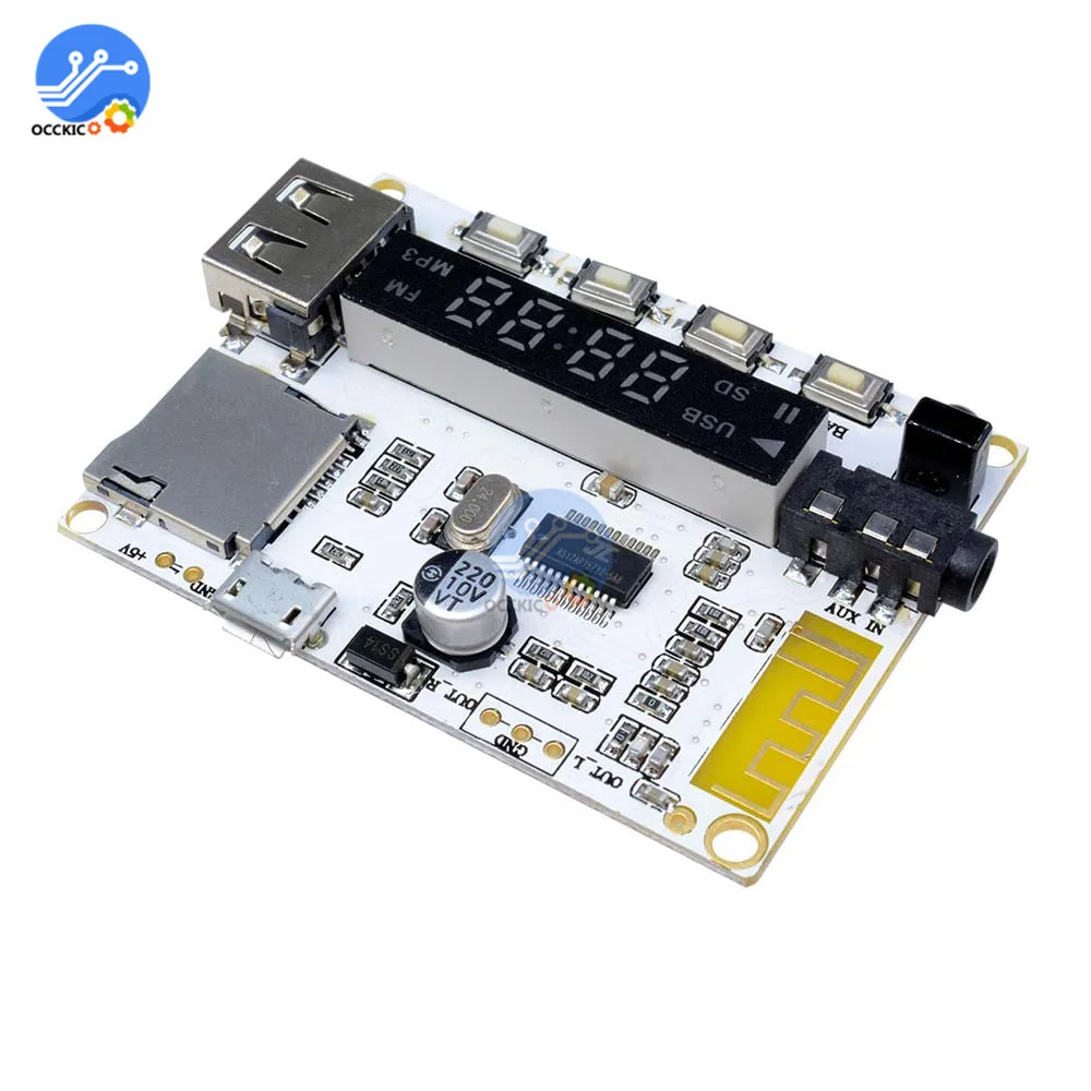 Bluetooth MP3 декодер плата dac equipo de sonido плеер модуль FM радио USB/TF ЖК-пульт дистанционного управления цифровой аудио декодер