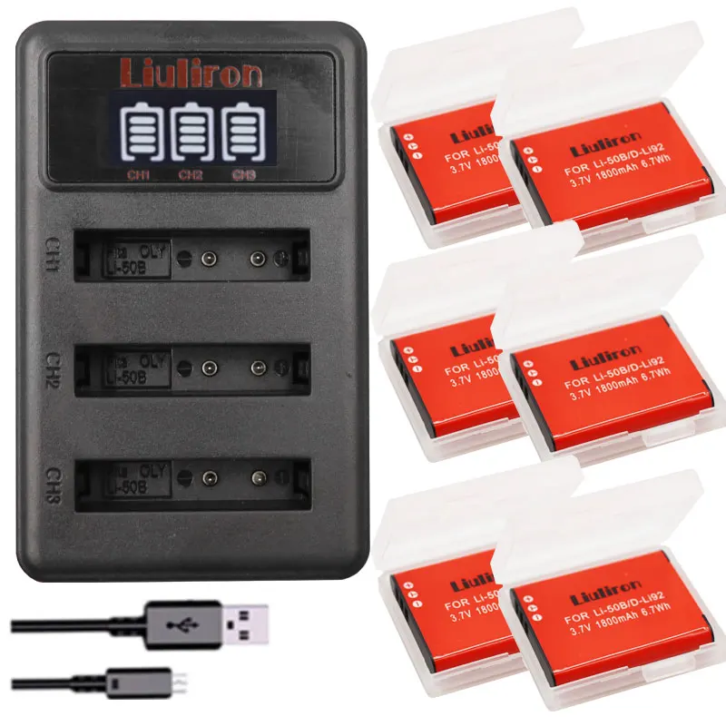 Li50b Li 50B LI50B li ion аккумулятор Батарея + ЖК дисплей Зарядное устройство для цифровой