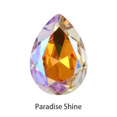 Paradise Shine Блестящие красочные слеза K9 стеклянные стразы стекло кристалл Pointback клей для страз на одежду ремесла Ювелирные изделия Аксессуары - Цвет: Paradise Shine