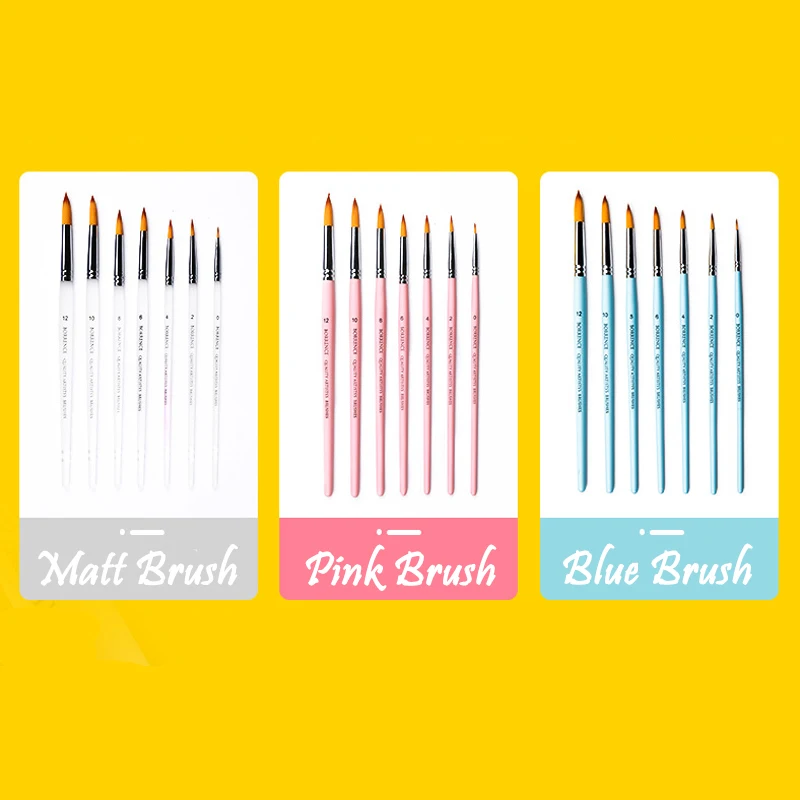 

7pcs/set Watercolor Painting Brush Art Supplies For Students Adults Drawing Painting Artwork Oil Acrylic Painted Nylon Brush Set