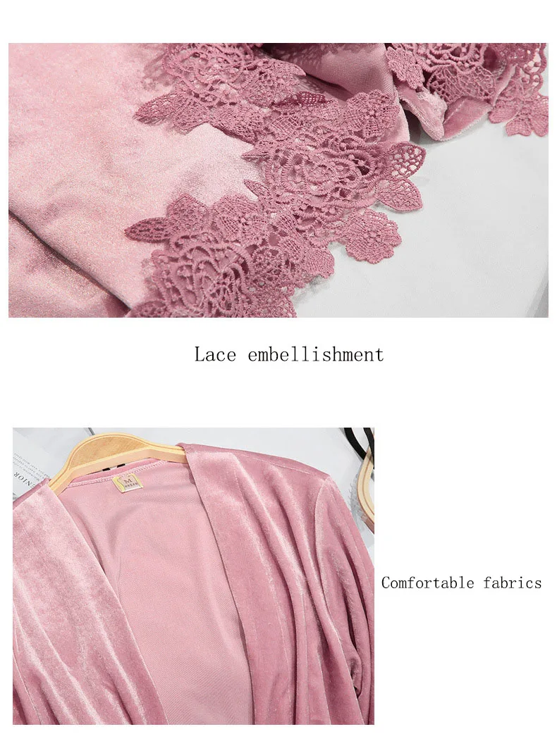 2019 новые пижамные комплекты одежда шелковый женский халат для сна 4 шт женская