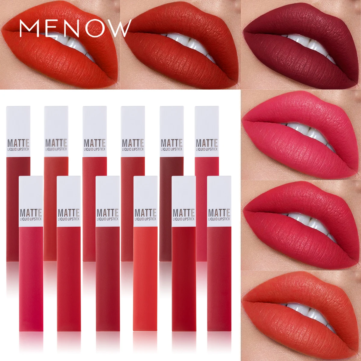 

MENOW 12 Colour Liquid Lipstick Matte Moisturizing Nourishing Lipstick Waterproof Long-lasting Make up Female cosmetics