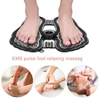 Электрический EMS импульсный Массажный коврик для ступней коврик средства ухода за кожей стоп мышечный Стимулятор Электрический EMS здравоохранения релаксации массажера для ног с подогревом