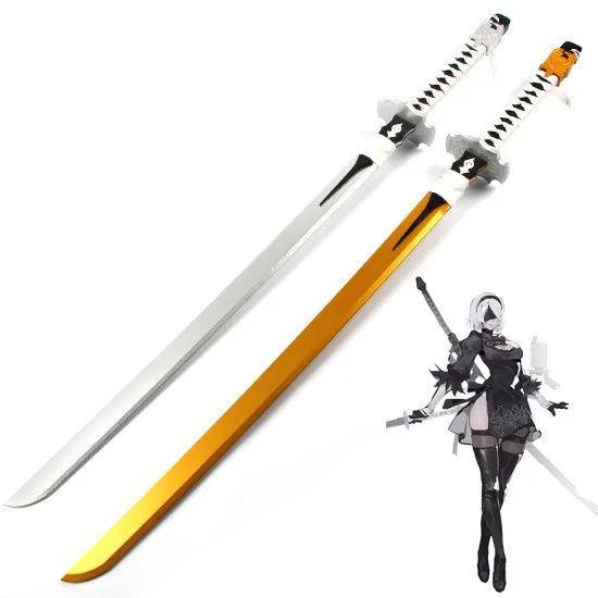 NieR Automata 2B/9S Cosplay Wooden Sword Stage Performance Props!Cosplay Prop for Christmas Halloween Party Carnival