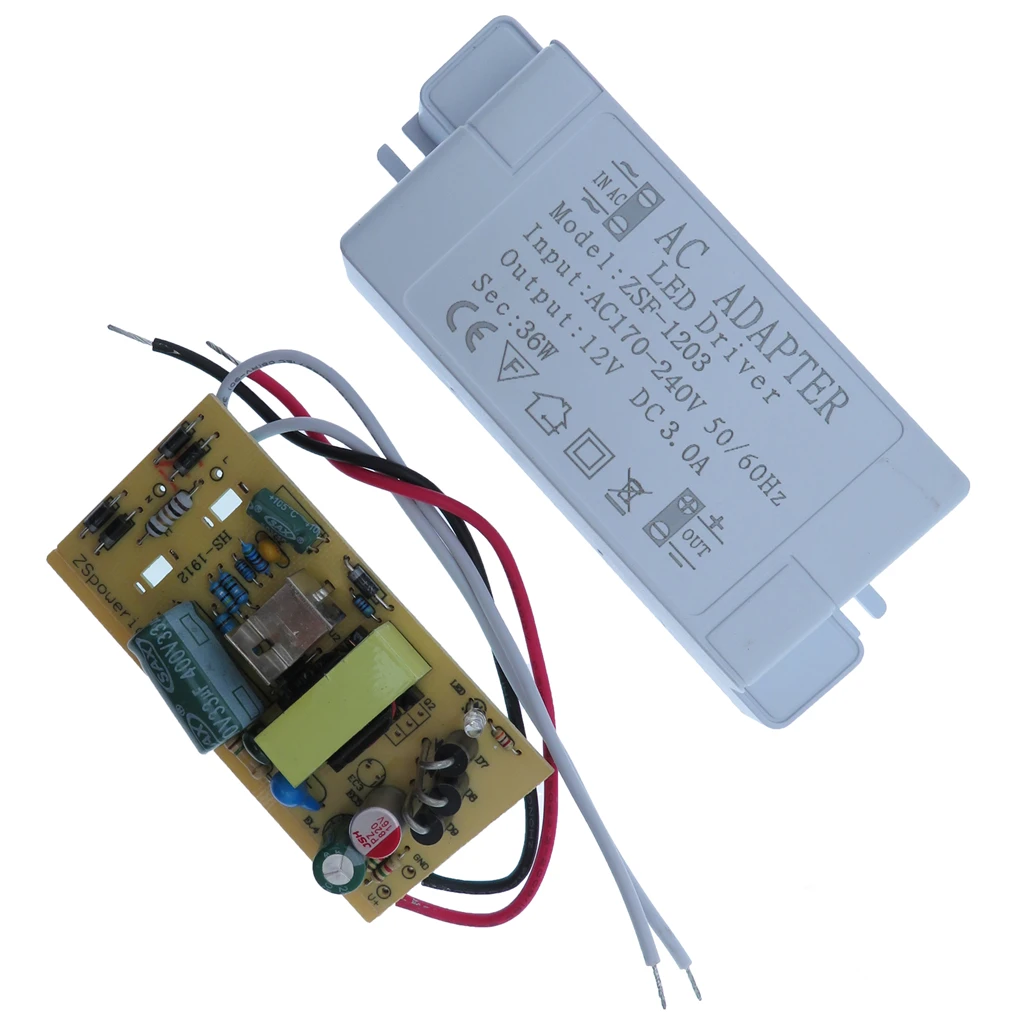 

36W Switching power supply 12V Lighting Transformer LED Strip Driver Adapter 3A Power Supply led cabinet light Mirror light DIY
