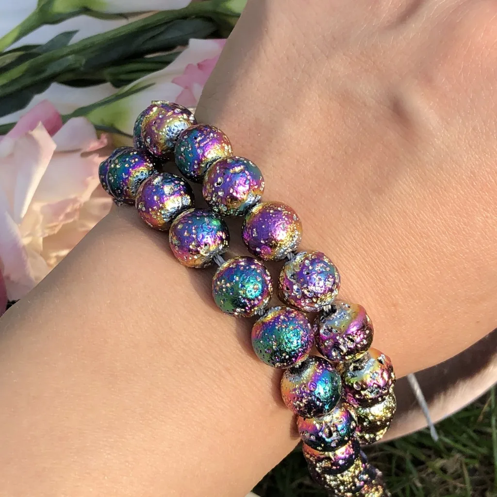 Natural Stone Multicolor Rock Volcanic Hematite Lava Beads Loose Mineral Spacer For Jewelry Making Diy Bracelet Accessorie | Украшения и