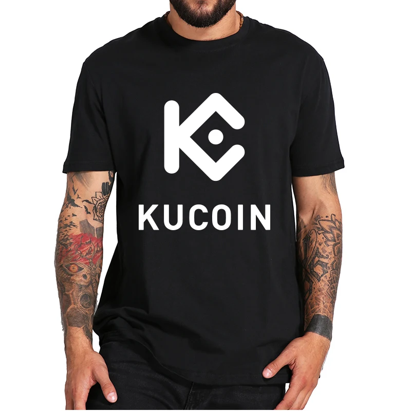 

Kucoin KCS Arctic White T-Shirt Crypto Coin Bitcoin Trading Tee Comfortable 100% Cotton Basic Soft Men's T Shirt EU Size