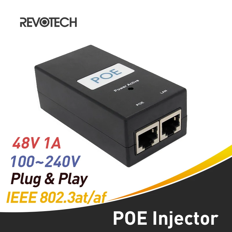 48V1A Настольный POE Инжектор адаптер 10/100 Мбит/с на IP камера и Беспроводной AP Питание