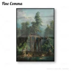 Винтажный постер Купальный бассейн Хьюберта Роберта, картина маслом, воспроизведение, печать на холсте, женский купальный пантеон, настенный художественный Декор