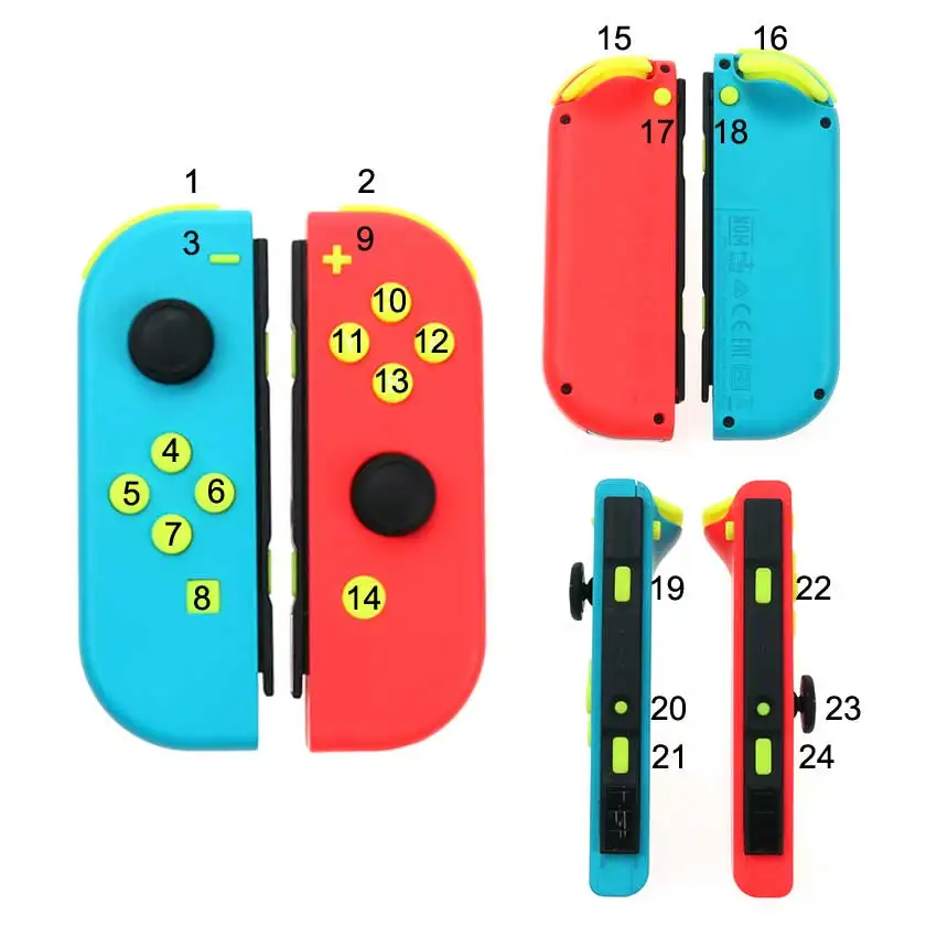 YuXi ДЛЯ NS Joy-Con SL SR L R ZL ZR полный набор кнопок ABXY кнопки направления замена для Nintendo