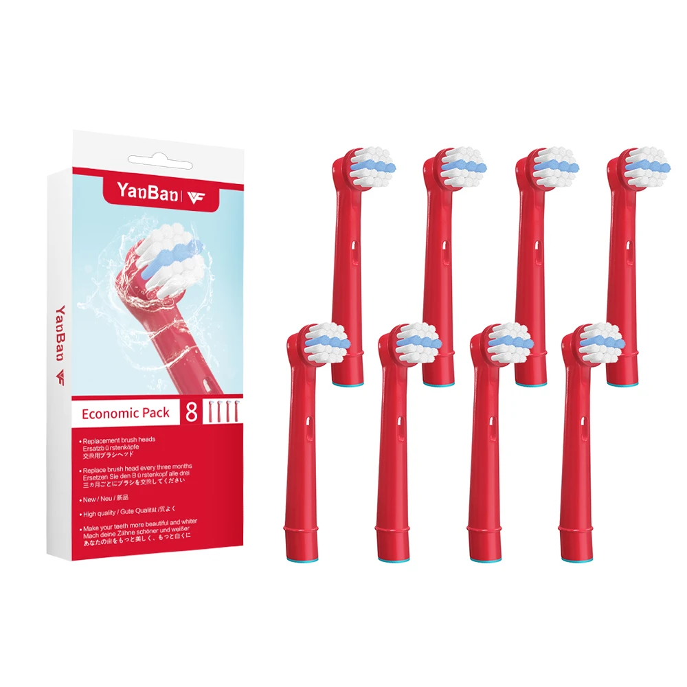 Сменные насадки для детской электрической зубной щетки Oral-B, 8 шт, подходят для профессиональной гигиены, Smart Series, Triumph - изображение