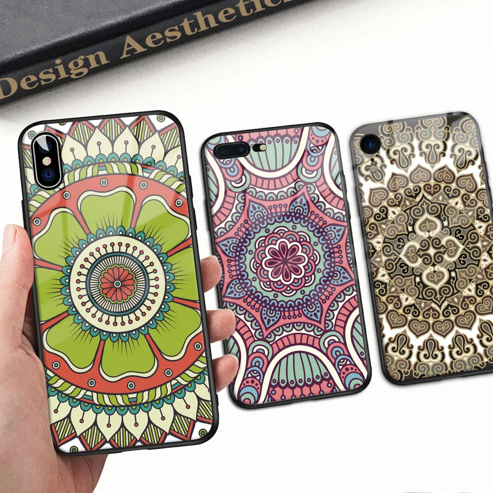 

Glass Phone Case For iphone 8 7 6 6s plus 11 12 13 Pro Max 12 Mini X XR XS Max Case for Tempered Glass Hard Back Cover