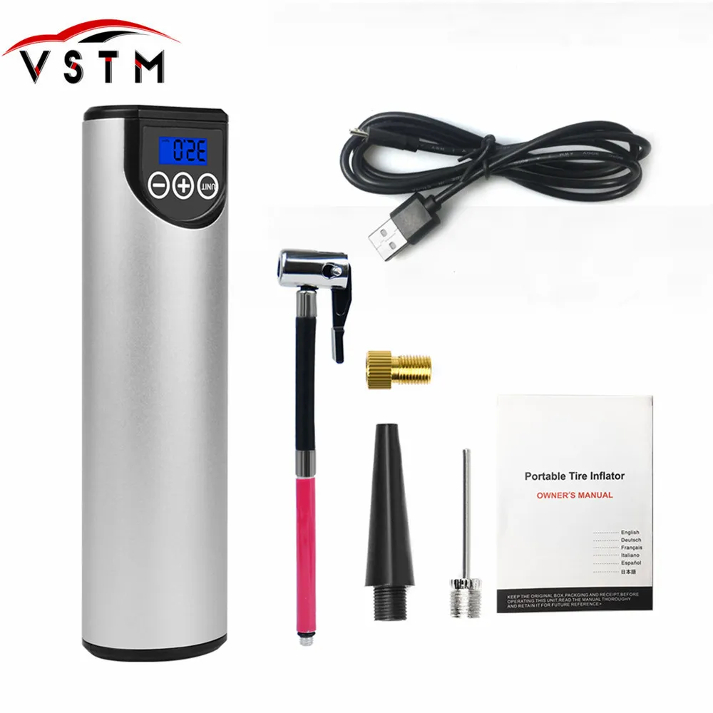 Светодиодный светильник автомобильный насос подкачки 150psi ЖК дисплей цифровой