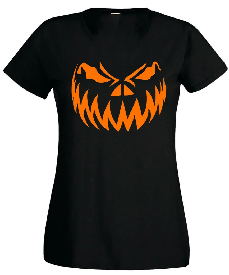 Футболка с изображением тыквы для женщин на Хэллоуин женская футболка принтом