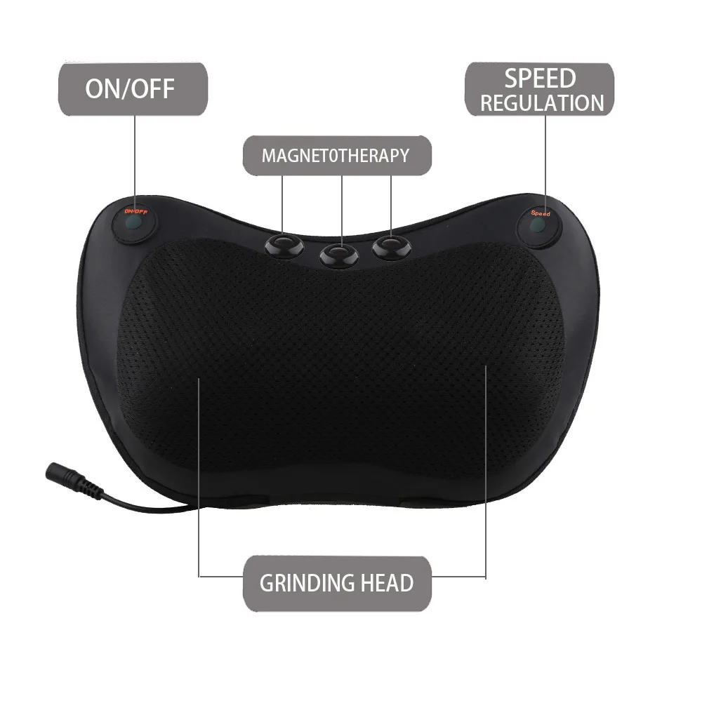 Электрическая массажная подушка для дома и автомобиля шеи спины поясницы всего