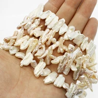 natural freshwater pearls personality 6 8mm long strip jewelry jewelry beads diy necklace bracelet earrings jewelry accessories