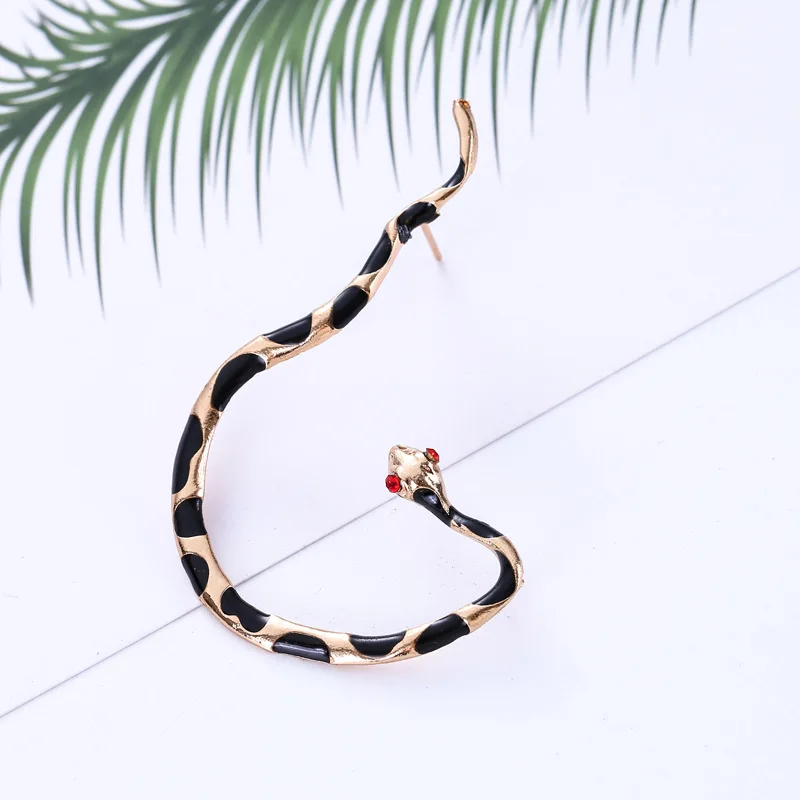 Винтажные серьги клипсы в стиле панк гвоздики Модные животные змея мужские и