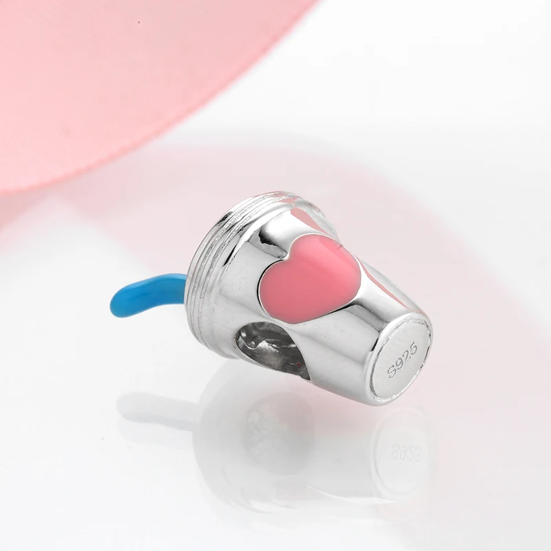 Женские серебряные подвески в виде чашки кофе или сока подходят для оригинальных