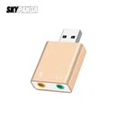 Мини-внешняя USB звуковая карта USB на 3,5 мм наушники микрофон динамик адаптер аудио карта для ноутбука компьютера звуковая карта сплиттер