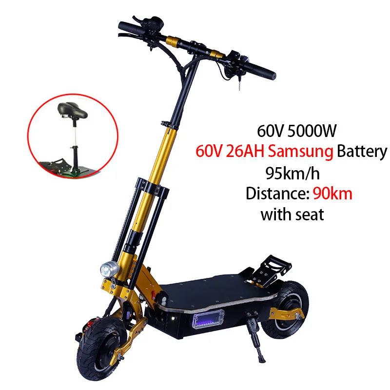 SAMSUNG 60V 26AH 5000 Вт 95KMH электрический скутер высокоскоростной мотор samsung складной взрослый Электрический внедорожный мощный Ховерборд скейтборд Лонгборд - Цвет: SAMSUNG 60V 26AH