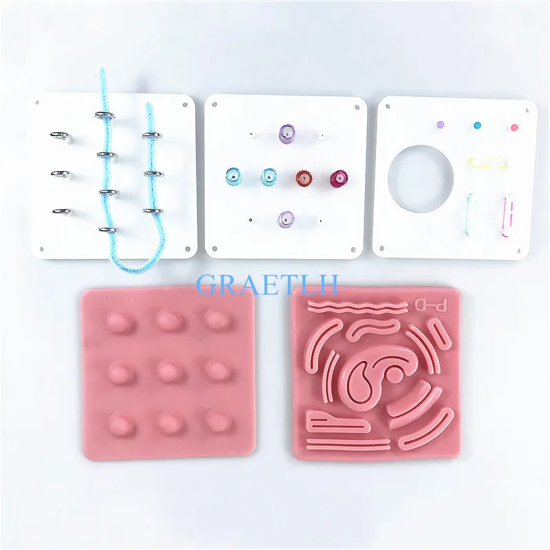 

Лапароскопическая имитация строчки, 3D силиконовый модуль для хирургических тренировок, для кожи, для брюшной полости, подкладка для наложения шва Pad