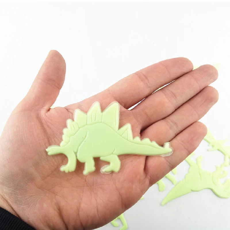 

9Pcs/Set 3D Creative PVC Luminous Dinosaurs Wall Stickers Glow In Dark Kid Room Decor Dinosaurs Decorative Removable Wall