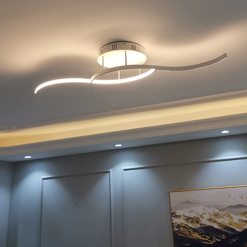 Modern led ceiling lights for living room bedroom study Room Foyer home Round Ceiling Lamp Matte Black/White Finished | Освещение